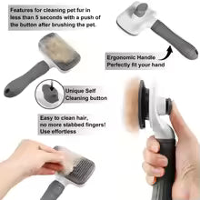 Self-Cleaning Pet Grooming Slicker Brush